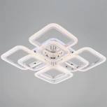 Потолочная люстра на штанге светодиодная с пультом и ночным режимом и RGB Reluce 09838-0.3-4+4B CR (RGB, Умный дом) (220V)