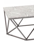 Журнальный столик Stool Group Авалон 122*66 серый мрамор сталь темный хром УТ000036332