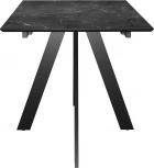 Стол DikLine DKD140, керамика 140(180)х80, мрамор черный матовый, опоры черные (2 уп.) арт.00-00076077