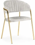 Обеденный стул Kamelia Woodville (Металл,Ткань/Серый,Золотой) арт.15898