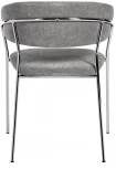Стул Turin серый вельвет с хромированными ножками Bradex Home FR 0860