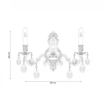 Бра Lucia Tucci Firenze W141.2 cream white (220V, подвески, подсвечник, свеча)