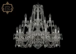 Подвесная люстра Art Classic 11.11 11.11.10+5.240.2d.Cr.Sp (220V, хрусталь, на цепи, подсвечник, свеча)