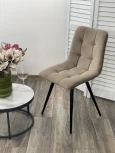 Стул CHILLI-Q латте #25, велюр / черный каркас, 4 шт/ 1 к