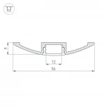 Профиль ARH-FLAT-2000 ANOD (Алюминий) 016149 Arlight