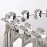 Подвесная люстра светодиодная APL LED Sicilia SH11.57.A.Ni.4000 (220V, хрусталь, на тросе)