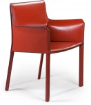 Стул с подлокотниками Barrie, кожа ретро-красный Top Concept BARRIE 2000000000145