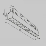 Трековый светильник (магнитный) Maytoni Points TR031-2-12W2.7K-B (LED, 48V)