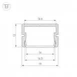 Профиль SILER-2000 ANOD BLACK (Arlight, Алюминий) 058960