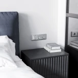 Перекрестный выключатель двухклавишный (серебряный матовый) Werkel W1123065 (a064030)