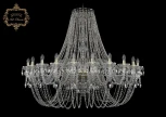 Подвесная большая люстра Art Classic 11.11 11.11.24.530.Gd.Sp (220V, хрусталь, на цепи, подсвечник, свеча)
