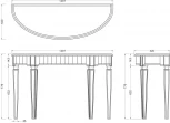 Консоль зеркальная  120*42*78см Garda Decor арт.KFG080