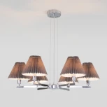 Умная подвесная люстра Eurosvet Peony 60136/6 хром/графит (220V)