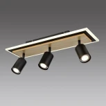 Настенный светильник со спотами Lumion Pine 8025/20WL черный/дерево, металл/МДФ LED GU10 3*10W + LED 20W 220V