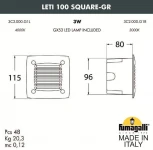 Встраиваемый светильник уличный Fumagalli Leti 3C2.000.000.WYG1L (220V, IP66)