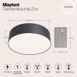 Потолочный светильник Zon 4000K 1x26Вт 120° LED Maytoni Technical C032CL-L32B4K