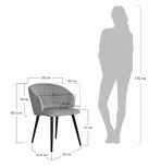 Стул Paola темно-серый Bradex Home RF 0038