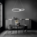 Подвесной светильник Escada Relation 10230/2LED 55W White (регулировка яркости, пульт управления, на тросе)