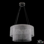 Подвесная люстра светодиодная APL LED Sicilia SH02.55.C.Ni.4000 (220V, хрусталь, на тросе)