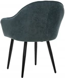 Стул с подлокотниками Вайд, каркас Черный, велюр Темно-зеленый 2500000185830 Leset
