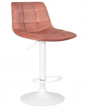 Стул барный TAILOR WHITE (пудрово-розовый велюр (MJ9-32))