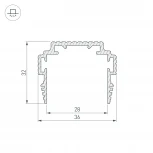 Профиль-держатель TEK-PLS-ZM-TK-2000 (Arlight, Алюминий) 035011