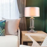 Интерьерная настольная лампа Eurosvet Adagio 01045/1 сатин-никель (220V, выключатель)