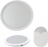 Зеркало с подсветкой c зарядкой от USB Uniel ULK-F73 SW/DIM/RECH WHITE (LED, выключатель)