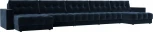 Диван П-образный с декором Лига-049 НПБ Мегалонг Лига Диванов (Велюр) арт.128541
