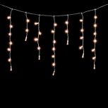 Гирлянда Бахрома с Колпачком 4,9 x 0,5 м Экстра Тепло-Белая 220В, 189 LED, Провод Прозрачный ПВХ, IP65