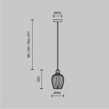 Подвесной светильник Maytoni Blues MOD044-PL-01-N (220V, подвески, на проводе, бокалы)