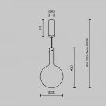 Подвесной светильник Maytoni Nebula MOD182PL-L6W3K (LED, 220V, на проводе, шар)