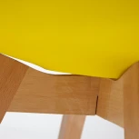 Стул TULIP (mod. 73) желтый (дерево/пластик/ПУ)