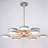 Потолочная люстра Wi-Fi на штанге Turna Dbl L12 Gray By ImperiumLoft Turna-Dbl01 (LED, 220V, голосовое управление)