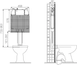 Смывной бачок скрытого монтажа OLI Oli 74 пневматика