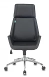 Кресло руководителя Бюрократ _OPTIMUM черный эко.кожа крестовина алюминий пластик белый