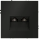 Розетка двойная Ethernet RJ-45 (черный матовый) Voltum S70 VLS060208