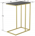 Стол придиванный Агами Голд черный мрамор/золото от фабрики Mebelik