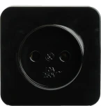 Розетка без заземления (черный) Stekker София 49313