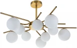 Потолочная люстра на штанге Escada Sphere 642/10P Brass (220V, шарики)