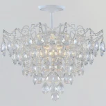 Потолочная люстра хрустальная на штанге Reluce 04058-0.3-06 WH+GOLD PN