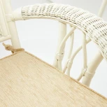 Комплект обеденный "ANDREA GRAND" (стол со стеклом+6 кресел+ подушки) TCH White (белый), Ткань рубчик, цвет кремовый Tetchair ANDREA GRAND 12427