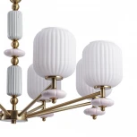 Подвесная люстра Lumion Alegra 8334/8 бронза/белый, металл/керамика/стекло E27 8*40W 220V (на цепи)