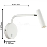 Бра на гибкой ножке для чтения Favourite Murum 1961-1W (LED, 220V, выключатель)