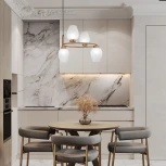 Подвесной светильник Wi-Fi Eurosvet Alva30183/4 латунь Alva 30183/4 (220V, управление смартфоном, голосовое управление, умный дом - Minimir Home, Алиса, Маруся, Салют, на тросе, круглые)