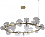 Подвесная люстра Crystal Lux AGATA SP24 V2 GOLD/TRANSPARENTE