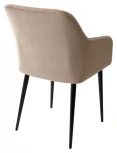 Стул M-City BRANDY-X БЕЖЕВЫЙ #5, велюр / черный каркас