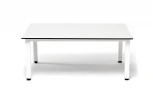 Журнальный столик из HPL 95х60, H40, каркас белый, цвет столешницы молочный 4SIS Канны RC013-95-62-W4sis