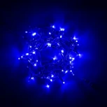 Гирлянда Нить 10м Синяя 220В, 75 LED, Провод Черный Каучук, IP65