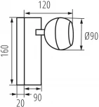 Спот с выключателем Kanlux GALOBA 33673 (220V)